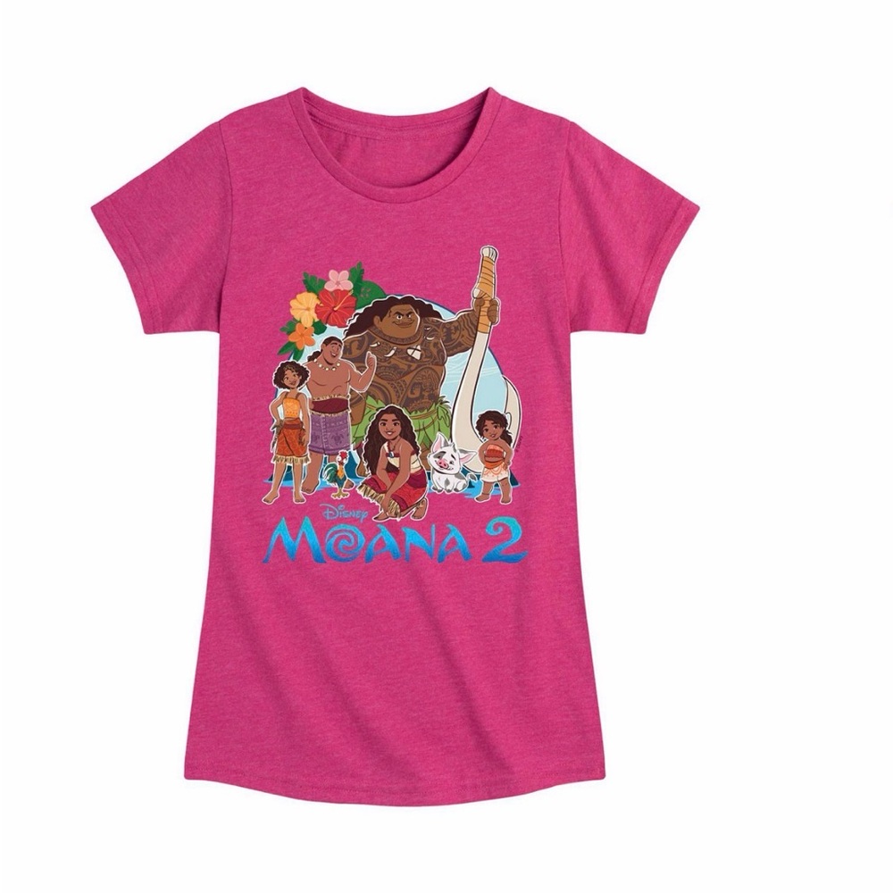 Disney Big Girls Moana 2 Graphic Short Sleeve Tee